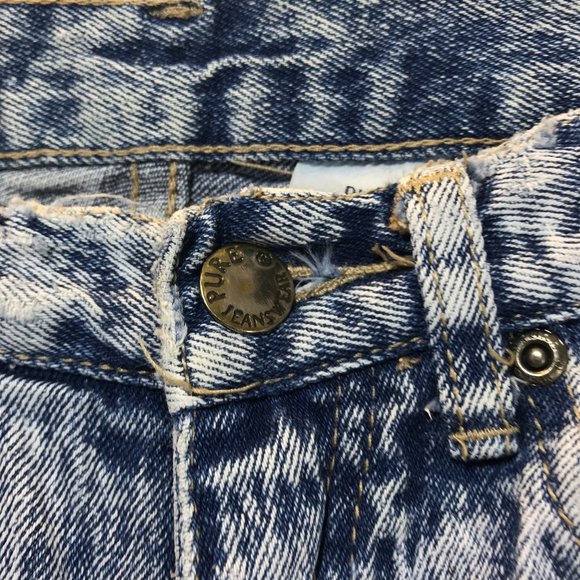 Vintage 80's  Acid Wash High Waist Mom Jeans Bows - Picture 4 of 10